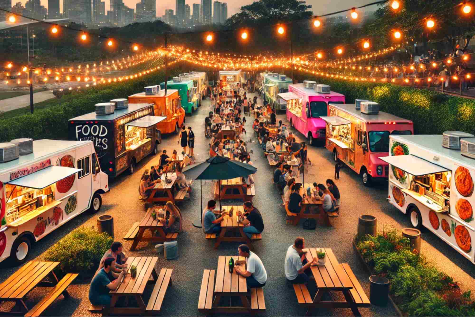 Food Truck Top View PNG